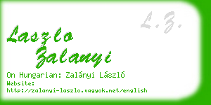 laszlo zalanyi business card