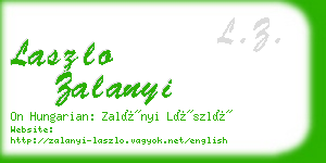 laszlo zalanyi business card